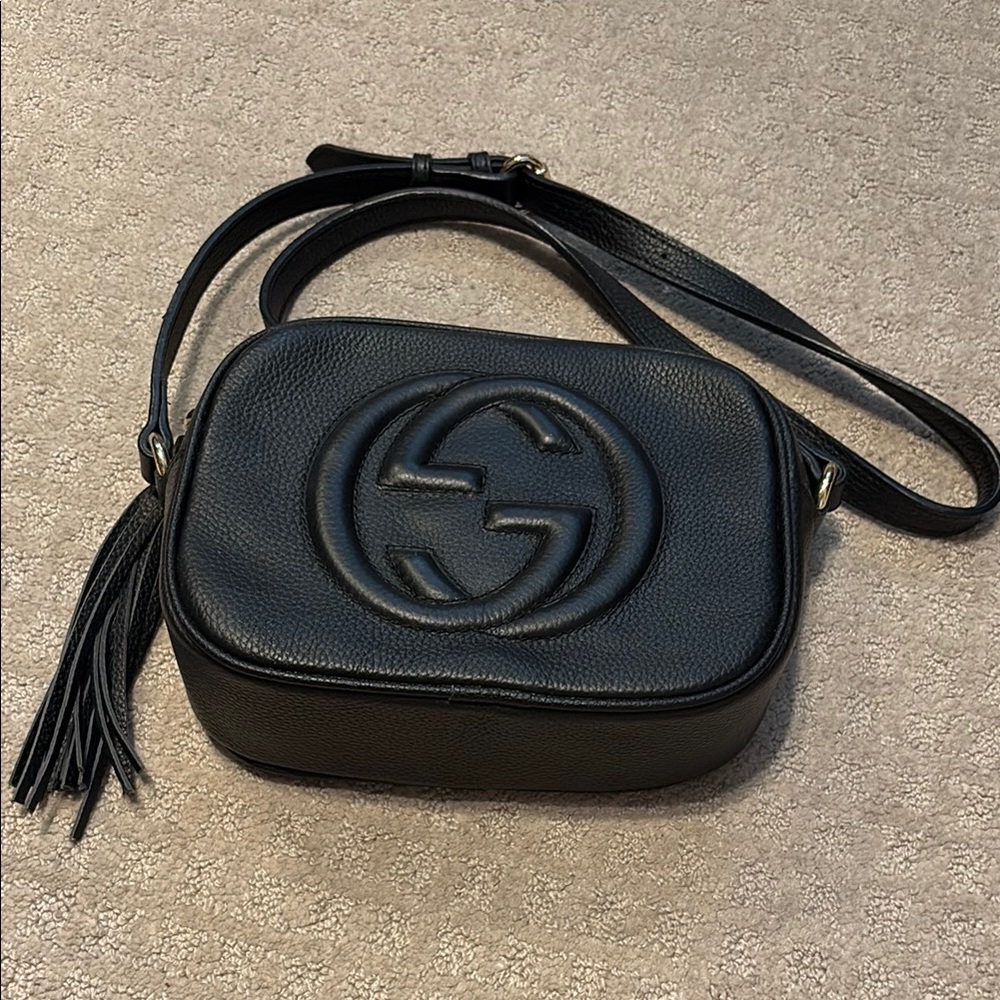 Gucci Black Soho Disco Leather Crossbody Bag